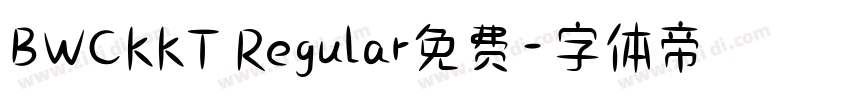 BWCKKT Regular免费字体转换